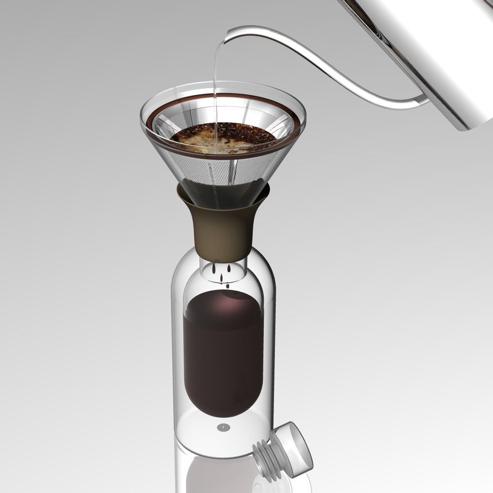 Objets design - "minuit-une" système durable d'extraction douce du café - SILODESIGN