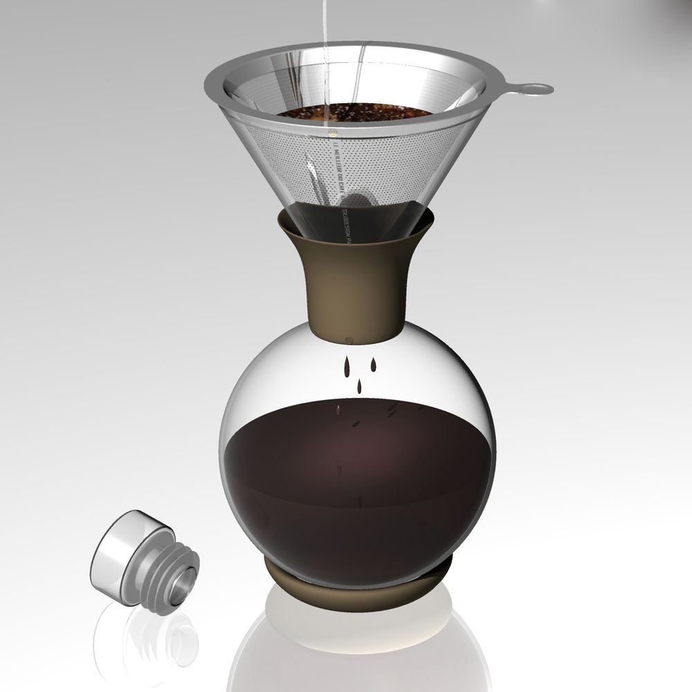Objets design - "minuit-une" système durable d'extraction douce du café - SILODESIGN