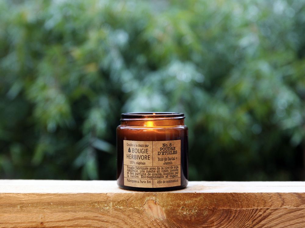 Decorative objects - No. 8 : POUDRE D'ETOILES - Sandalwood + Jasmine - Small - LA BOUGIE HERBIVORE