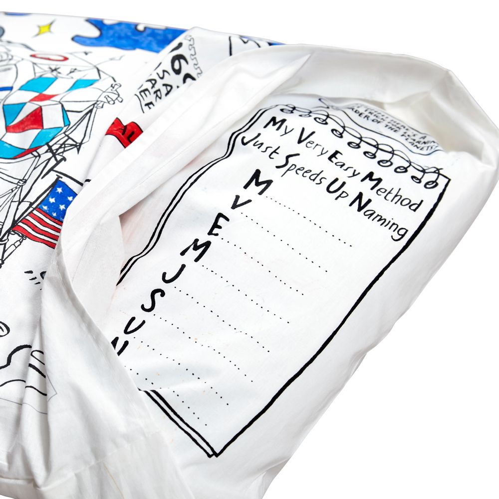 Children's arts and crafts - colour-in space explorer pillowcase - EATSLEEPDOODLE