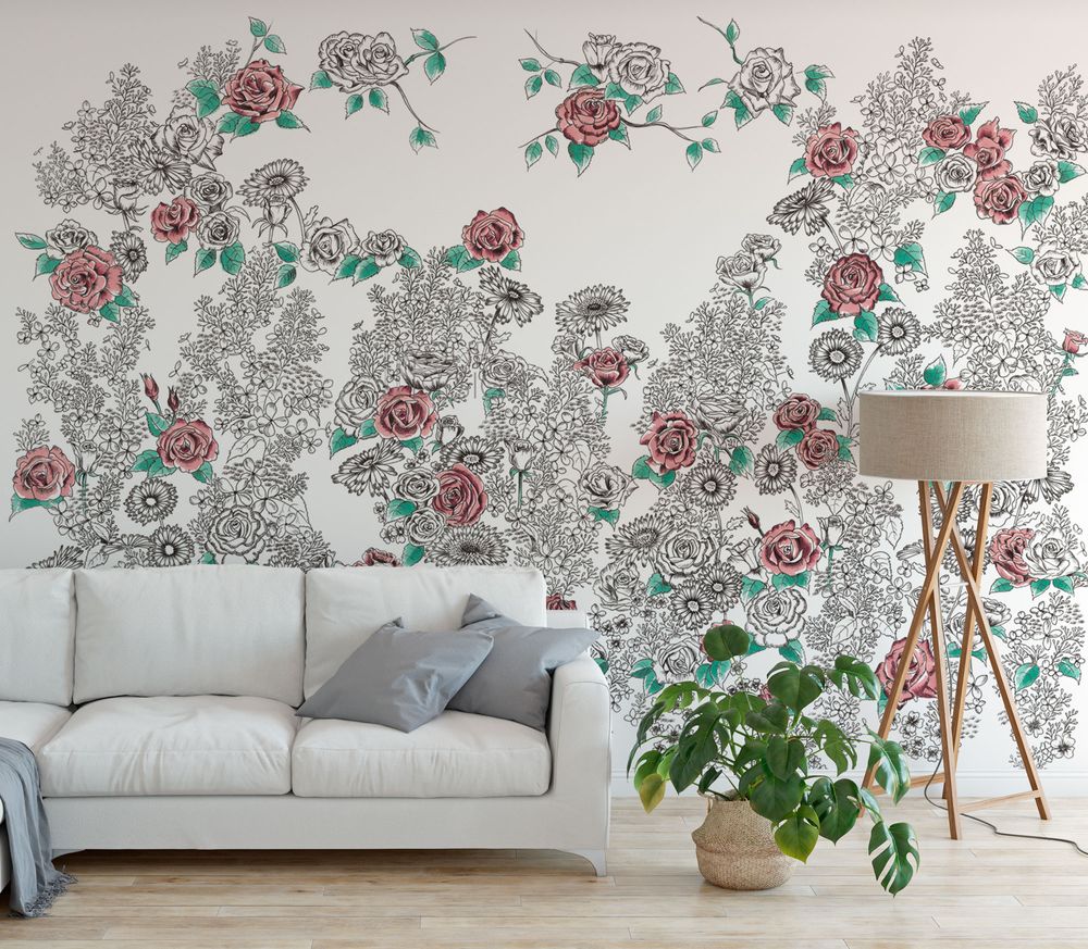 Papiers peints - Rose - AL&GORIA