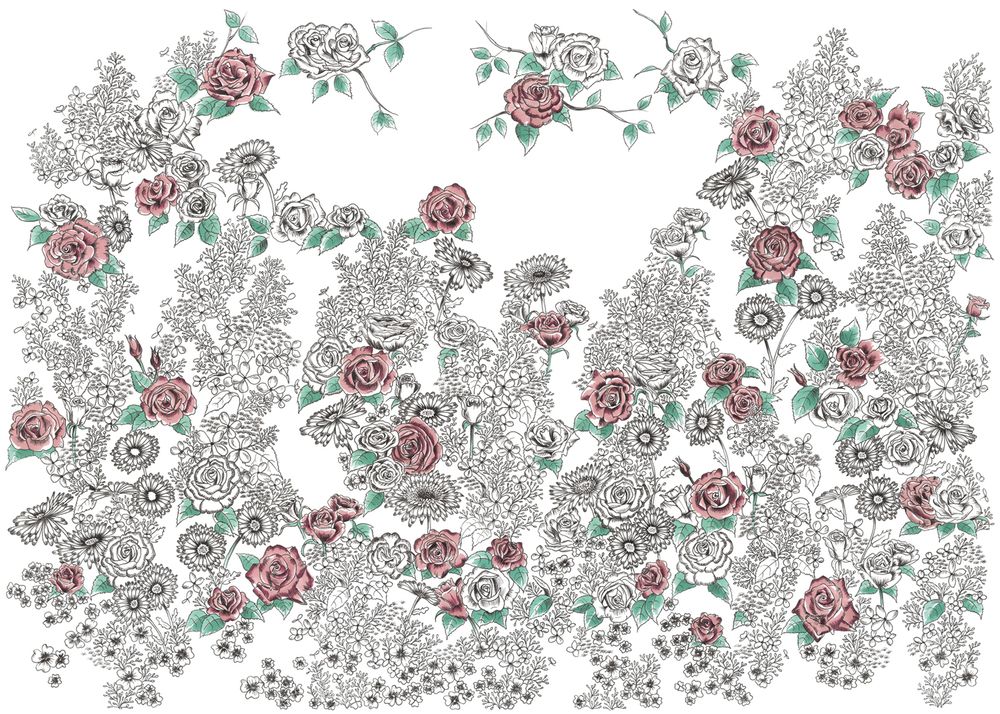 Papiers peints - Rose - AL&GORIA