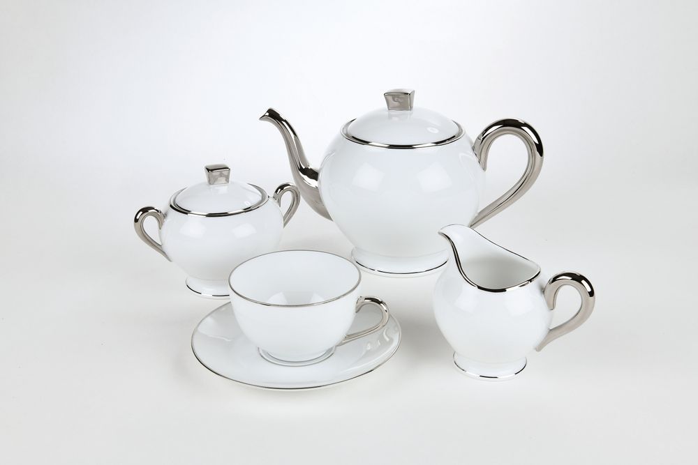 Tasses et mugs - La tasse café ELEGANCE platine brillant - ALAIN BABULE