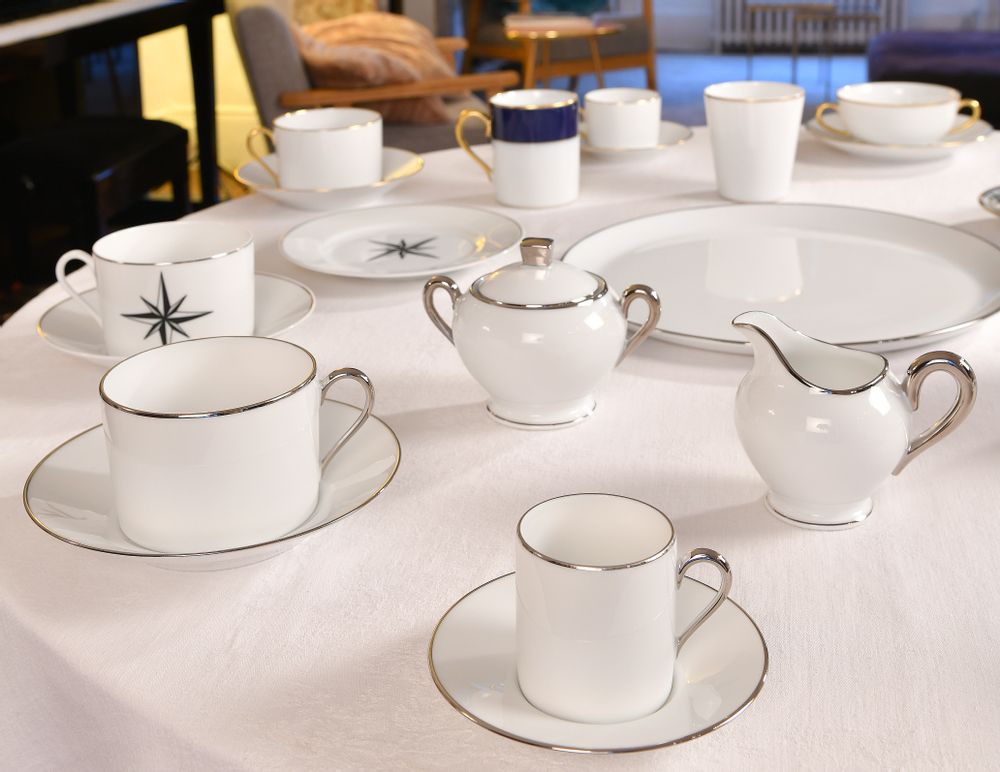 Tasses et mugs - La tasse café ELEGANCE platine brillant - ALAIN BABULE