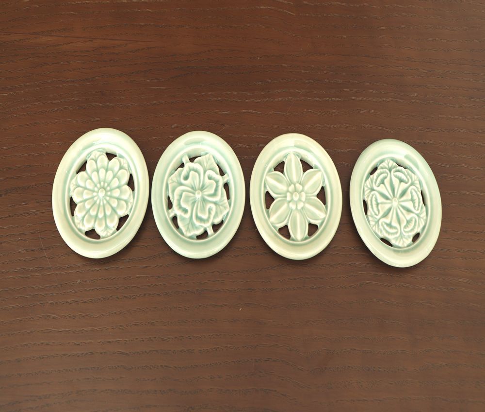 Decorative objects - Celadon Openwork Coaster Set of 4 - SEOUL COLLECT