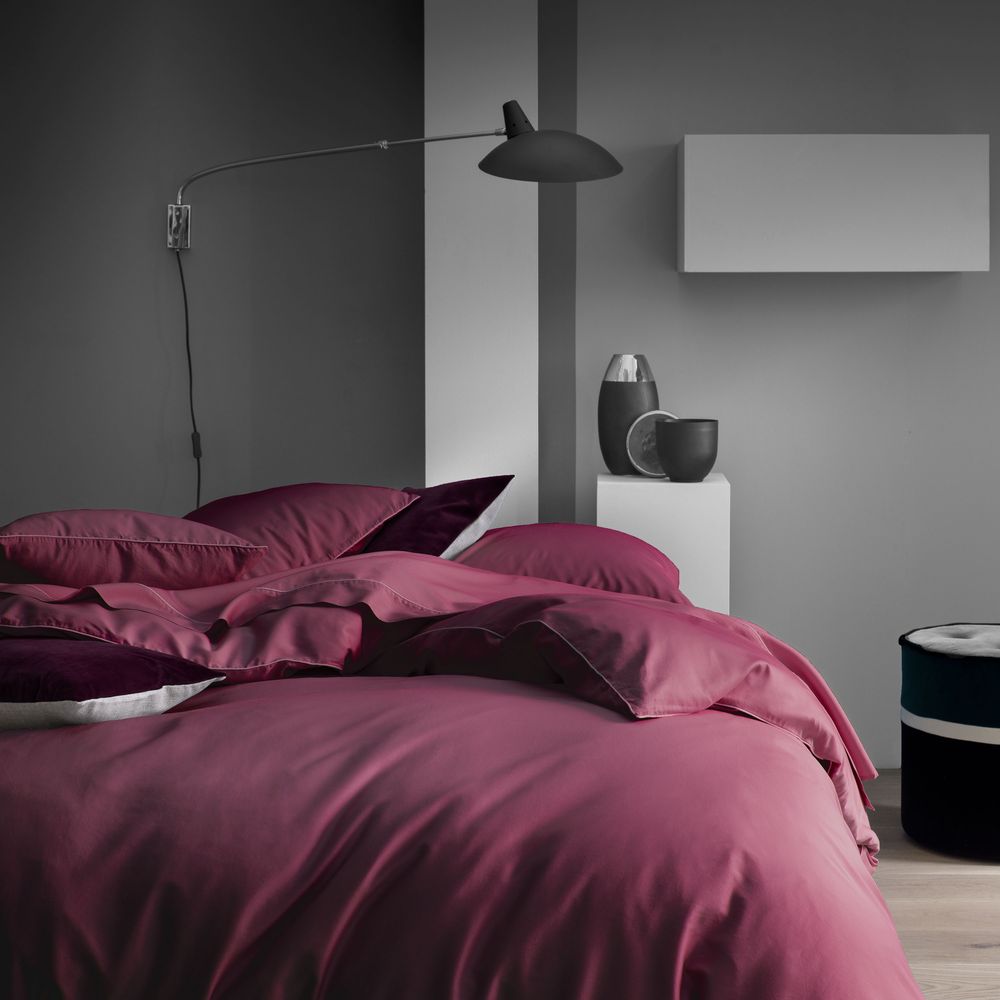 Bed linens - Satin Night Bed linen - BLANC CERISE