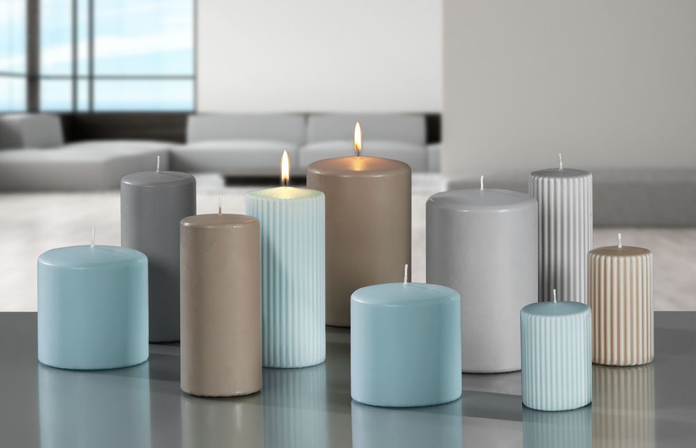 Objets de décoration - Bougie cylindrique Powder - KAHEKU SCHOENES WOHNEN GMBH - DO NOT USE