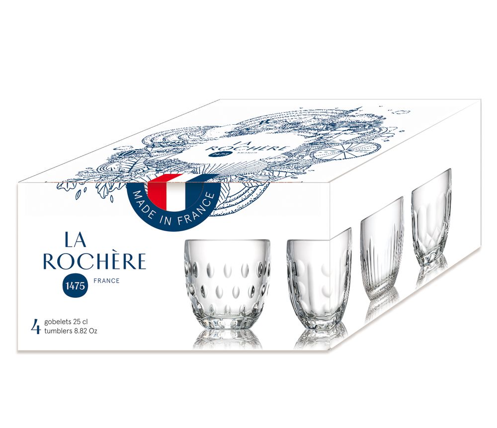 Verres - Set de 4 gobelets TROQUET - LA ROCHÈRE