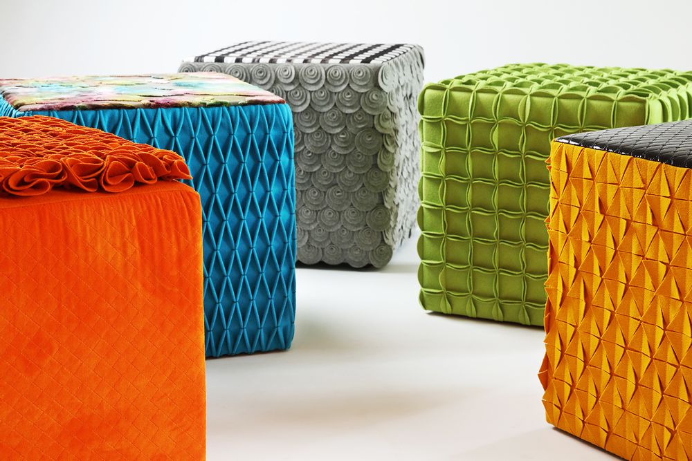 Tabourets - Cube couleurs tabourets - EVA.CAMPRIANI