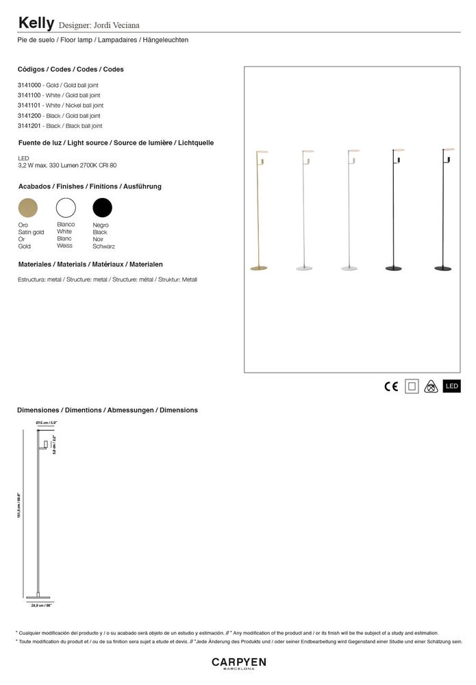 Hotel bedrooms - Table lamp KELLY - CARPYEN