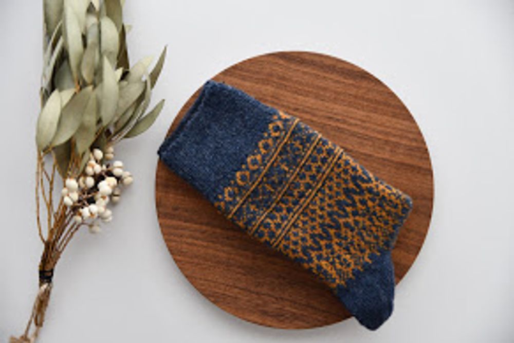 Chaussettes - CHAUSSETTES JACQUARD EN LAINE - NISHIGUCHI KUTSUSHITA