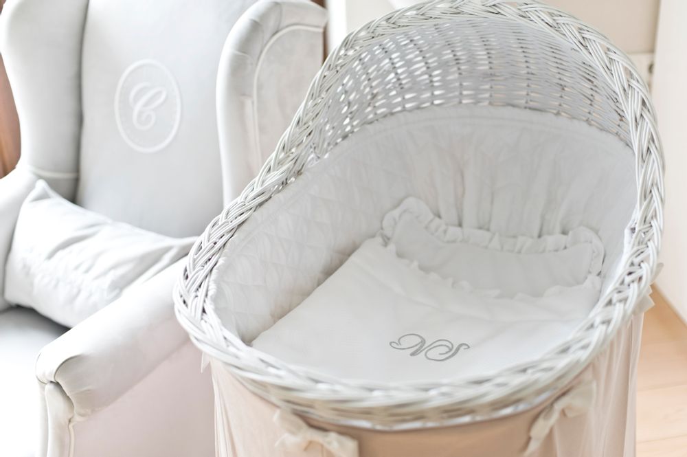 Mobilier bébé - Berceau en osier mobile - CARAMELLA