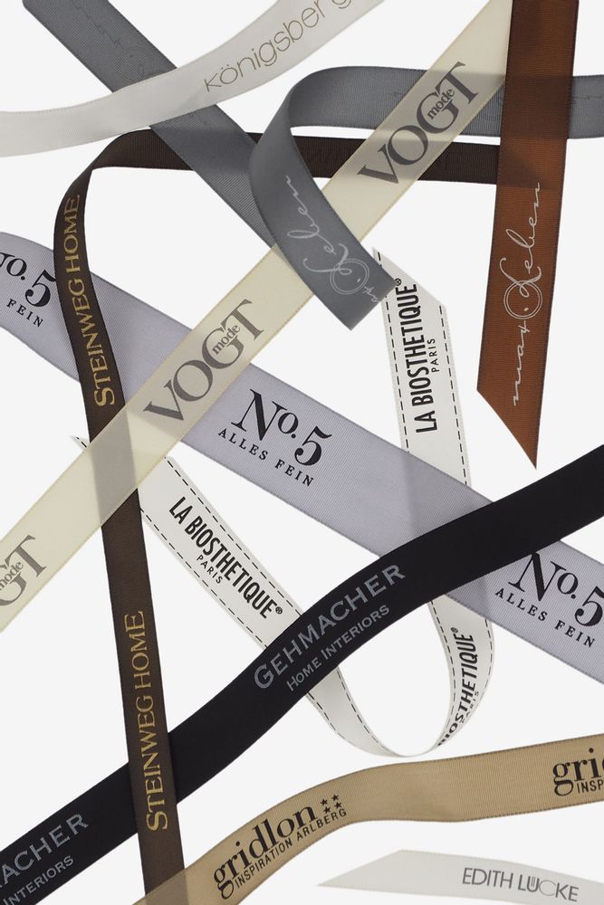 Cadeaux - ribon imprimés avec votre nom & logo - RE DELLA CARTA