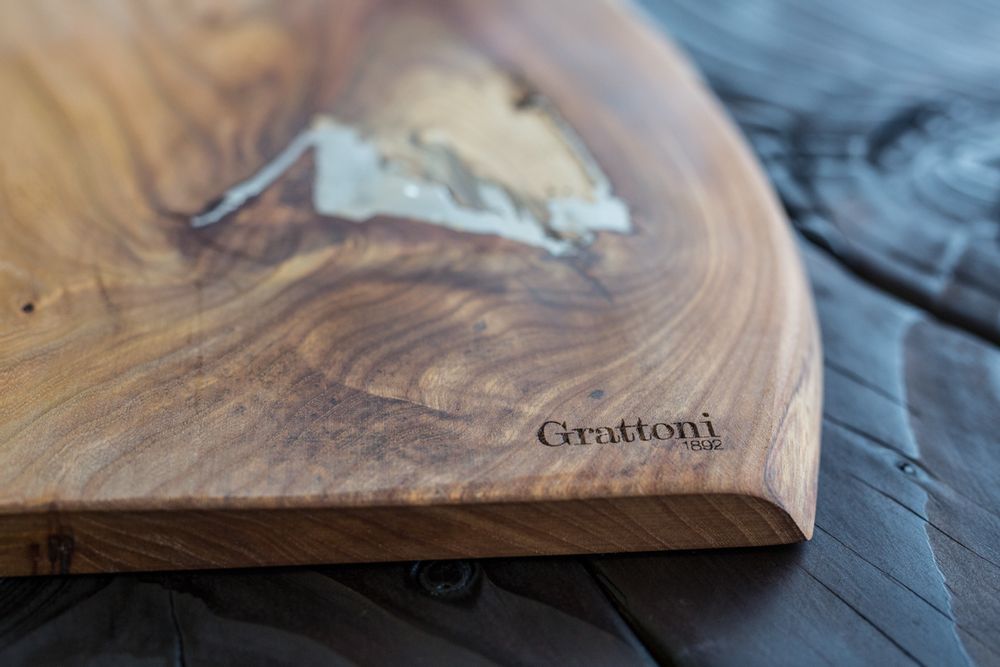 Kitchen utensils - AG CUTTING BOARD WITH SILVER - GRATTONI 1892 SRL MADE IN ITALY