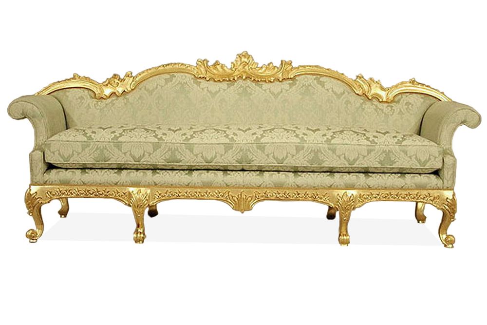 Sofas - Thomas Chippendale Hand Carved Gilded Sofa - THOMAS & GEORGE ARTISAN FURNITURE