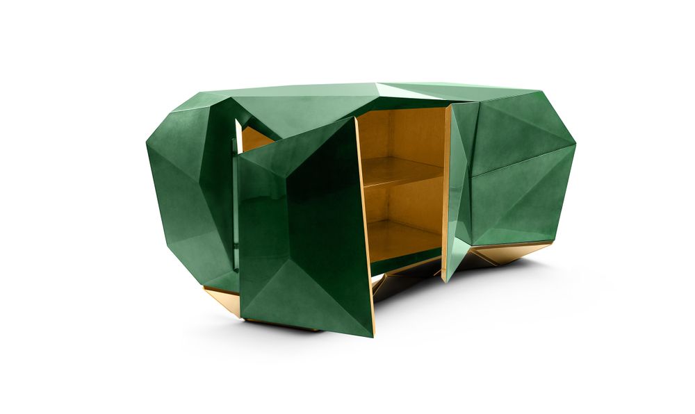 Boîtes de rangement  - Diamond Emerald Sideboard  - COVET HOUSE