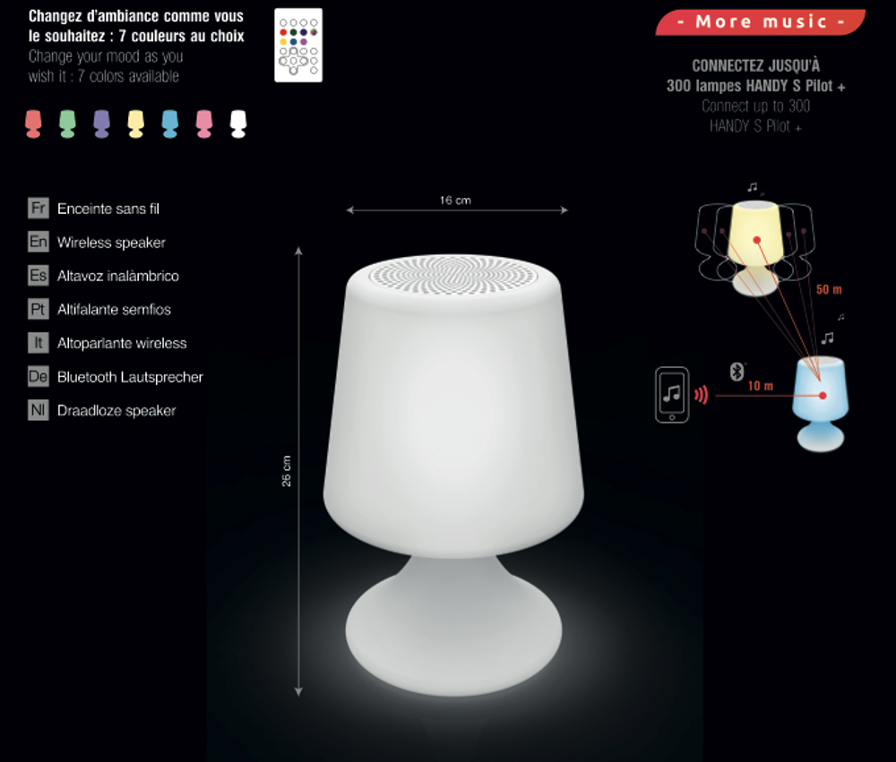 Enceintes et radios - LAMPE ENCEINTE HANDY - HYYP