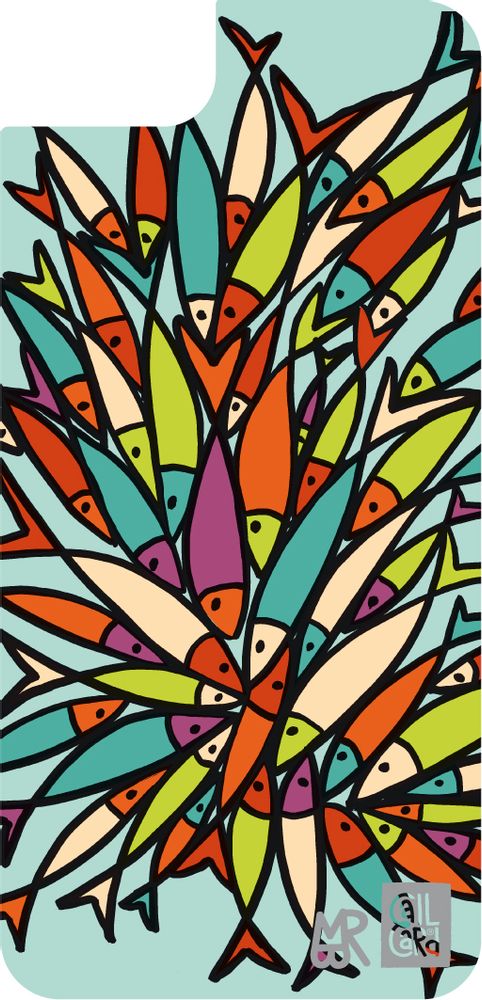 Prêt-à-porter - ÉTUI DE TÉLÉPHONE PLEIN DE POISSONS - CALL CARD®