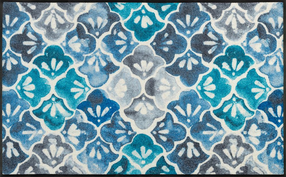 Tapis design - Blue Ground - WASH+DRY BY KLEEN-TEX