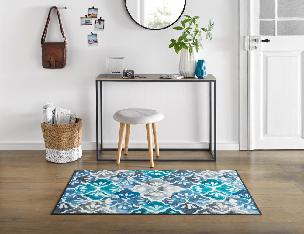 Tapis design - Blue Ground - WASH+DRY BY KLEEN-TEX