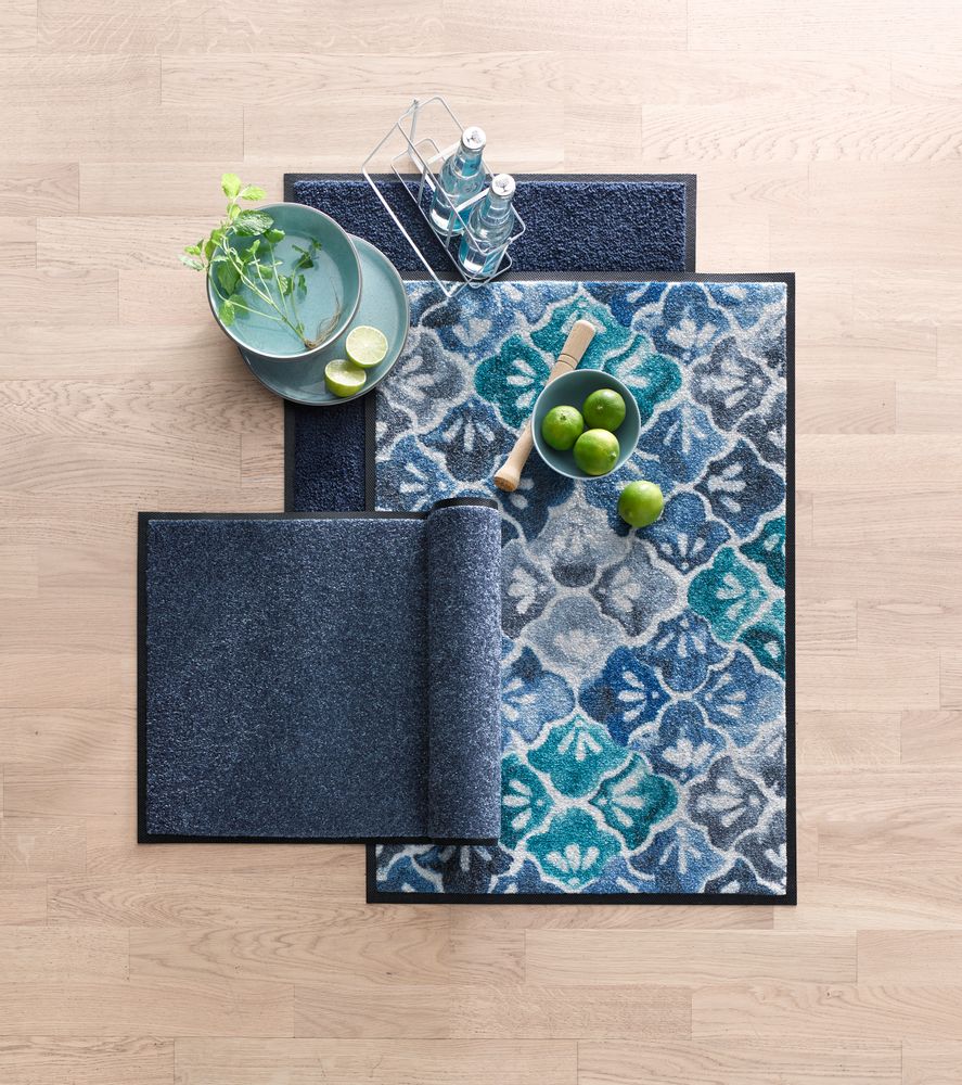 Tapis design - Blue Ground - WASH+DRY BY KLEEN-TEX