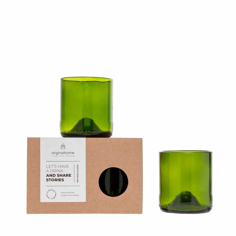 Gifts - Glasses of recycled wine bottles - set 2 - ORIGINALHOME ECO DESIGN