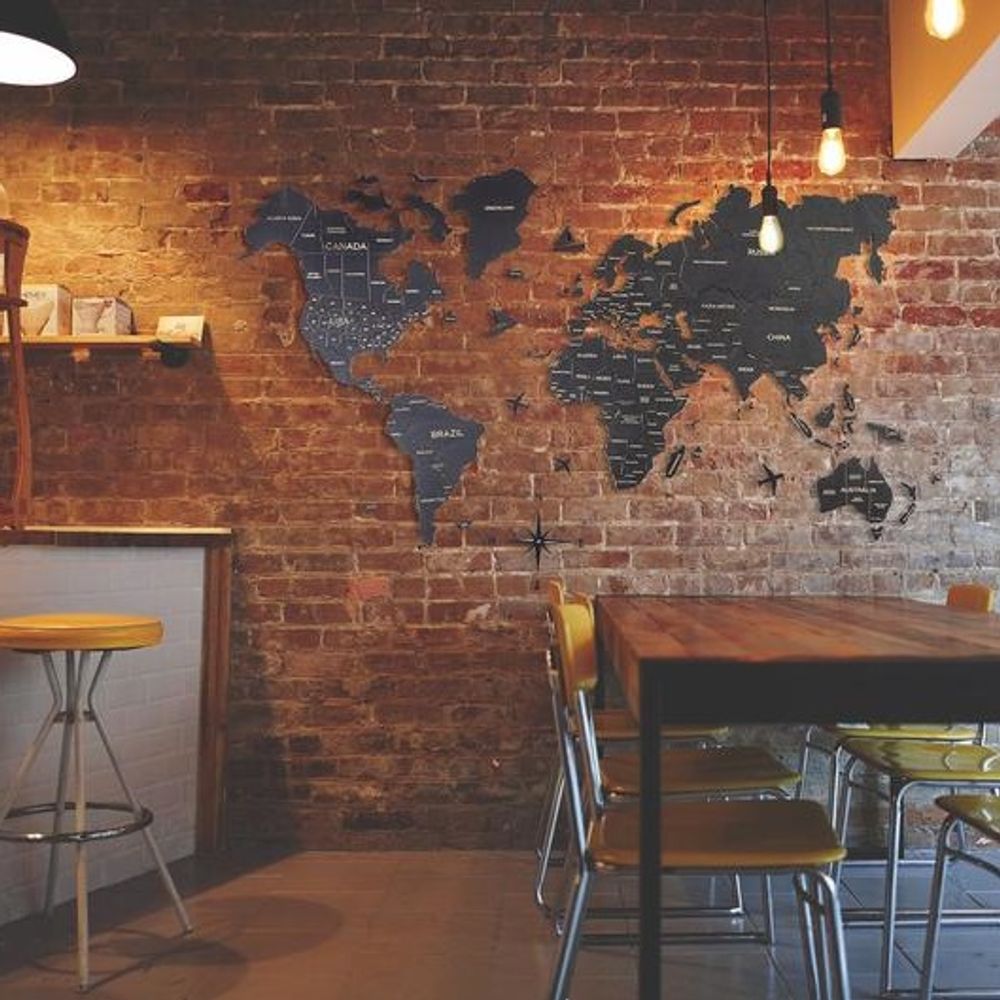 Other wall decoration - Wood Map of the World Map Wall Decor, handmade - ENJOYTHEWOOD