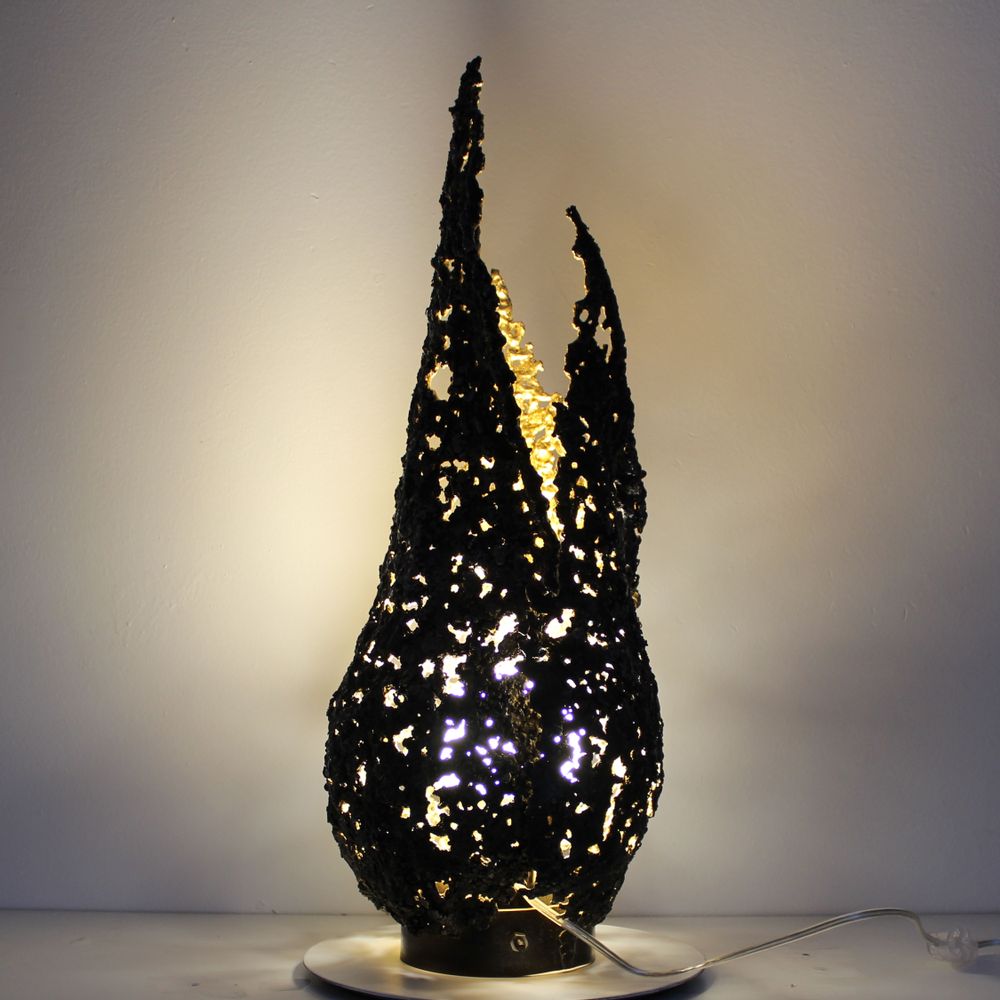Desk lamps - Lamp sculpture Flame - PHILIPPE BUIL SCULPTEUR