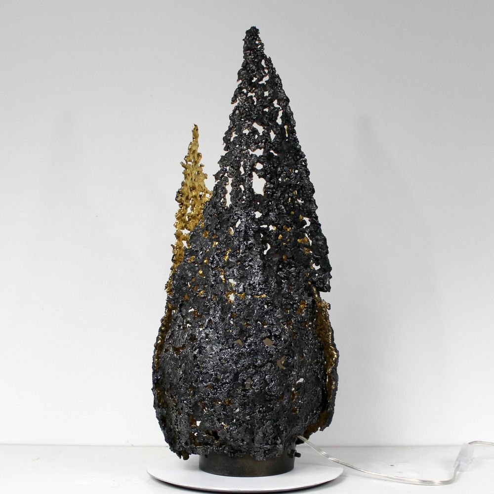 Desk lamps - Lamp sculpture Flame - PHILIPPE BUIL SCULPTEUR