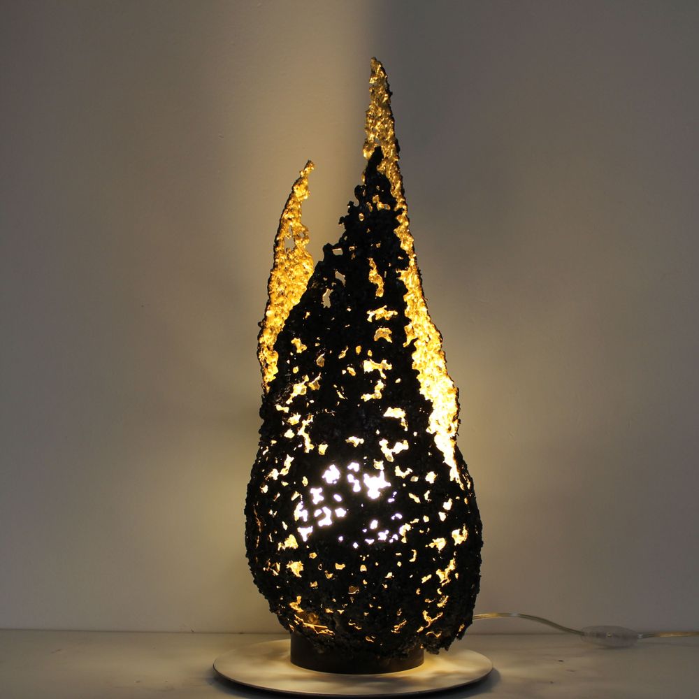 Desk lamps - Lamp sculpture Flame - PHILIPPE BUIL SCULPTEUR