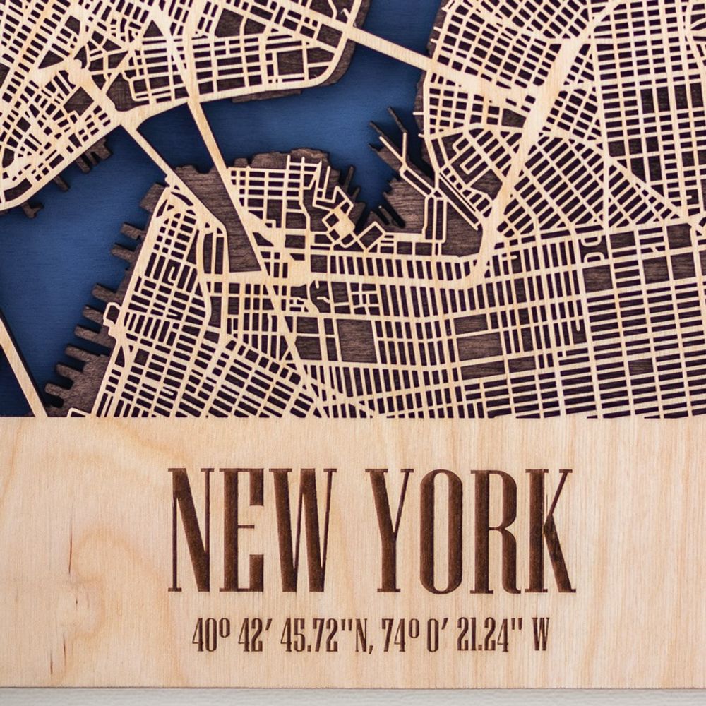 Other wall decoration - Wood City Map, Handmade - ENJOY THE WOOD