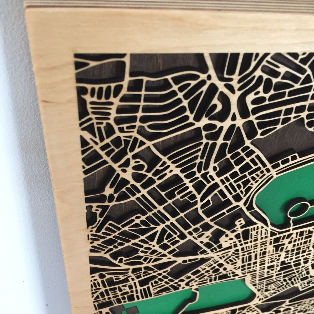 Other wall decoration - Wood City Map, Handmade - ENJOY THE WOOD
