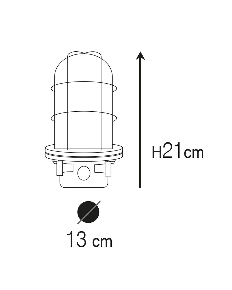 Outdoor wall lamps - Brass Deck Passageway Headlamp no 16N - ANDROMEDA LIGHTING