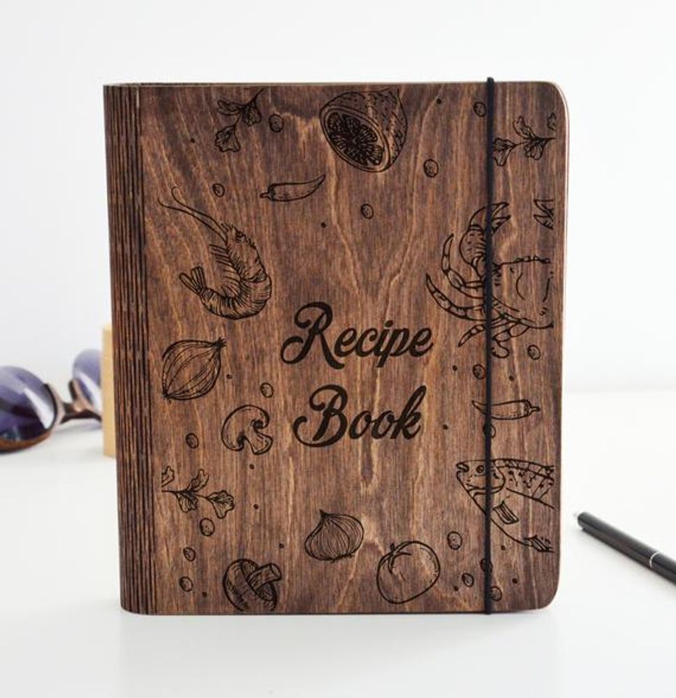 Other office supplies - Wood Cover Notebook / Journal / Cookbook / Photo Album - ENJOYTHEWOOD