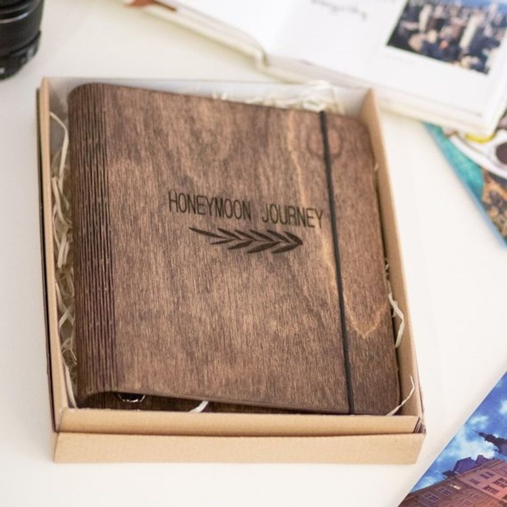 Other office supplies - Wood Cover Notebook / Journal / Cookbook / Photo Album - ENJOYTHEWOOD