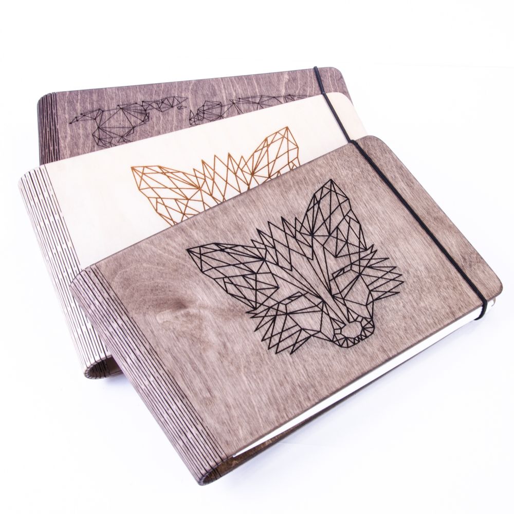 Other office supplies - Wood Cover Notebook / Journal / Cookbook / Photo Album - ENJOYTHEWOOD