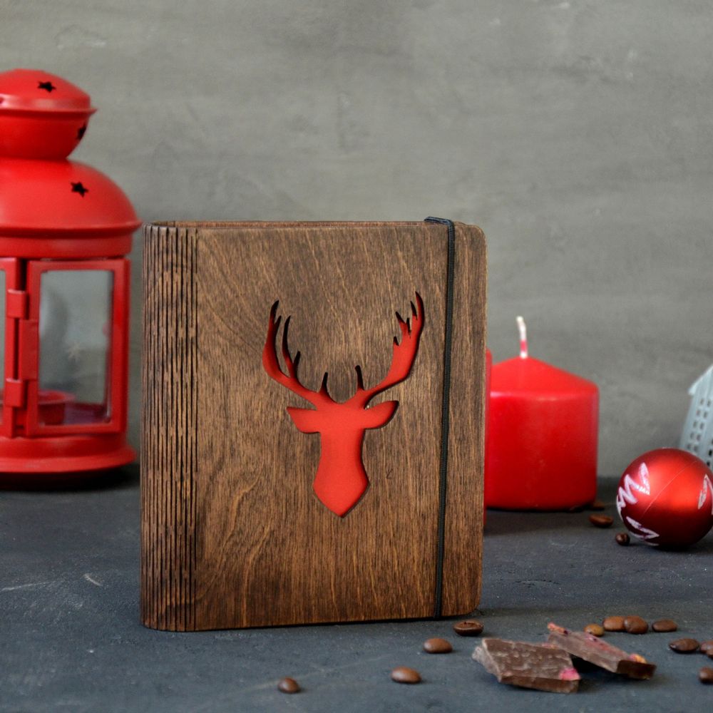 Other office supplies - Wood Cover Notebook / Journal / Cookbook / Photo Album - ENJOYTHEWOOD