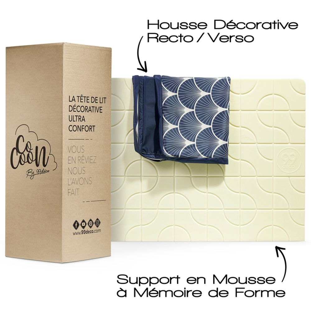 Lits - Tête de lit COCOON décorative ultra confort ! - 99DECO