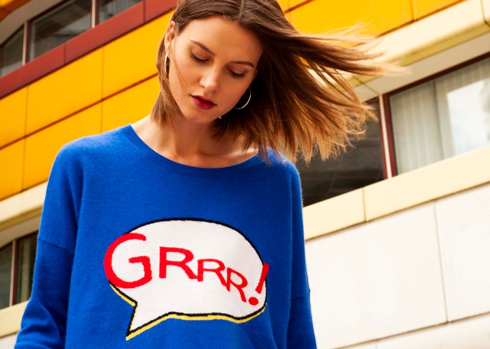 Apparel - Sweater GRRR - MADLUV CASHMERE GOES POP
