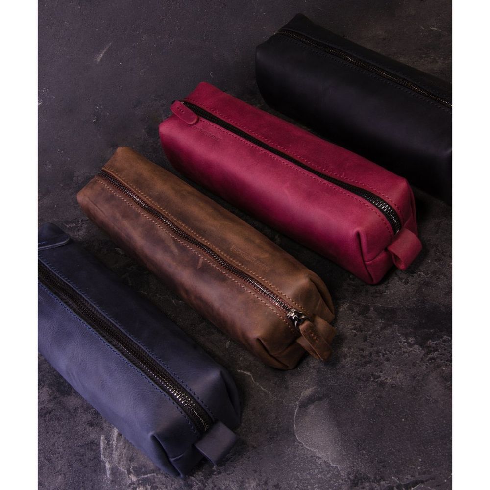 Petite maroquinerie - Trousse de toilette en cuir, fait main - ENJOYTHELEATHER