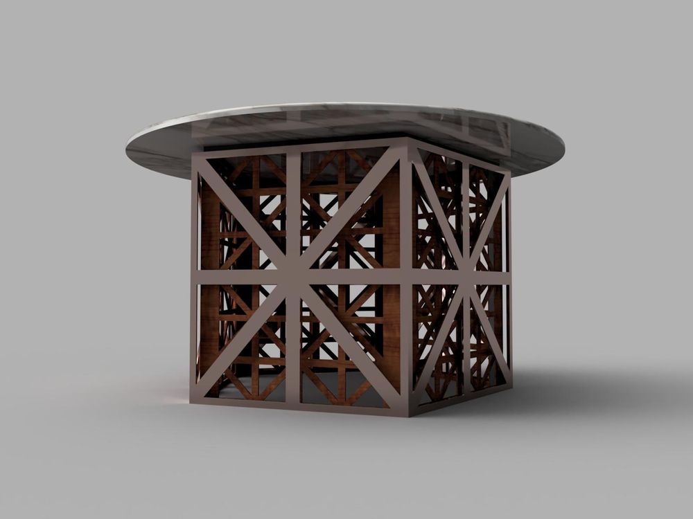 Tables Salle à Manger - Table à manger en cage géométrique Kawkab - HIJR LONDON