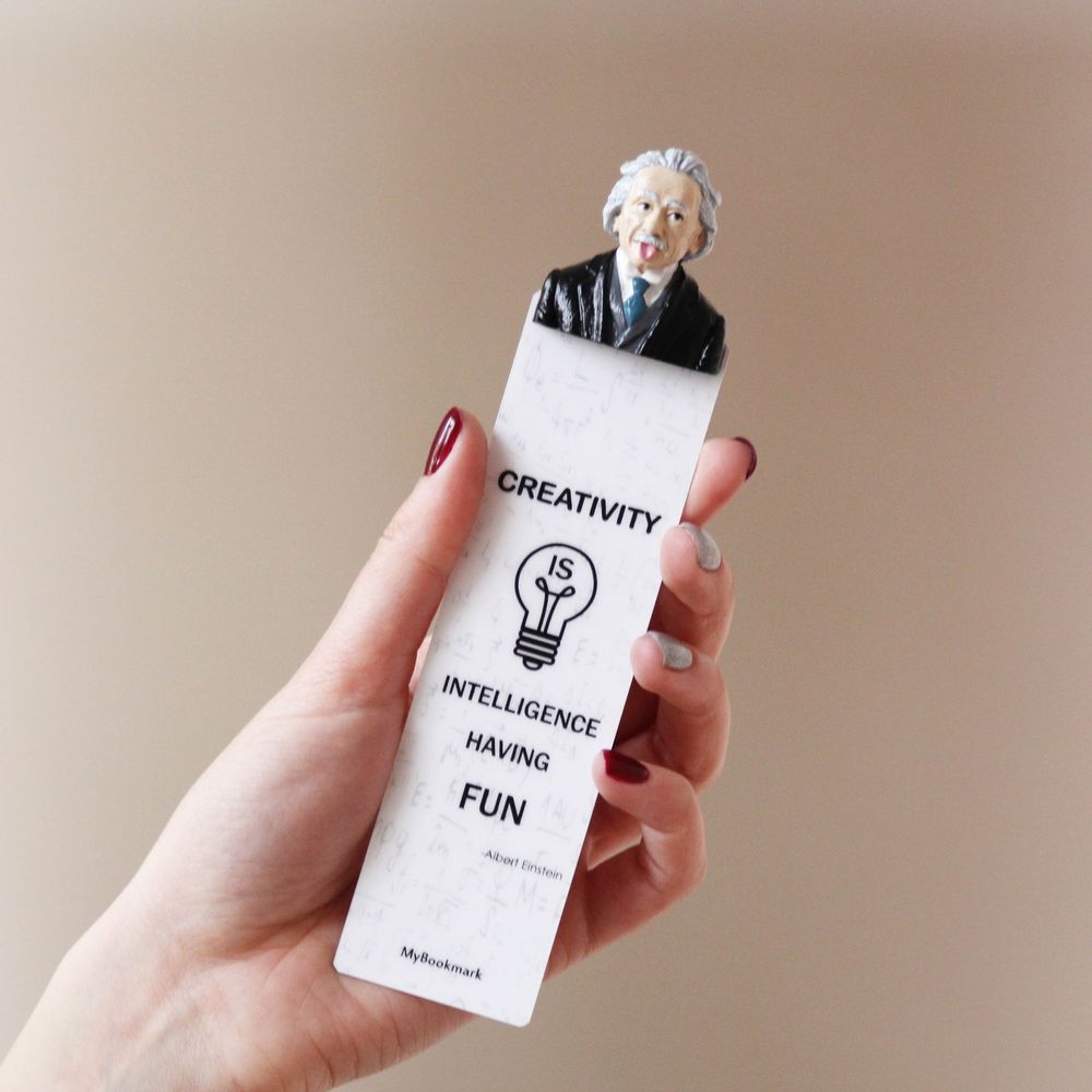Cadeaux - Einstein 3D Bookmark, fait à la main - MYBOOKMARK