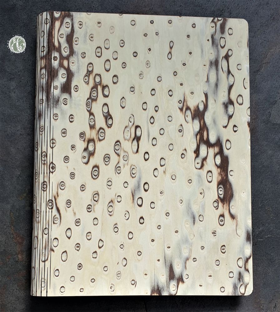 Gifts - Karelian Birch Burr Notebook - BARK & ROCK