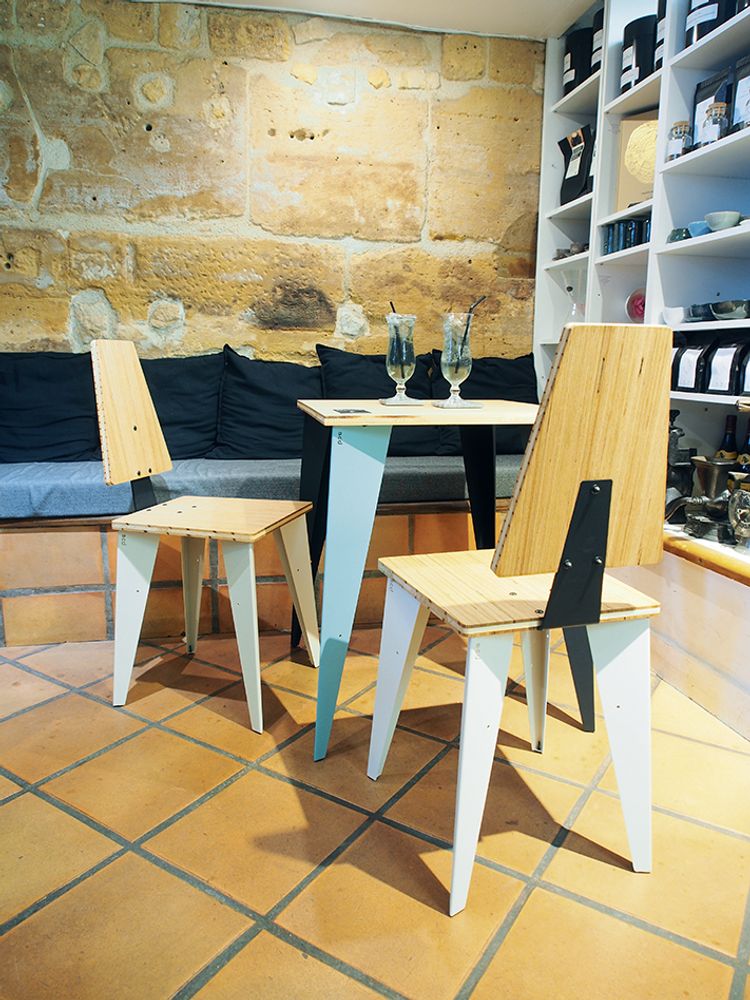 Tables Salle à Manger - Pied PAPILLON - Pied de table - BLEU CARMIN DESIGN