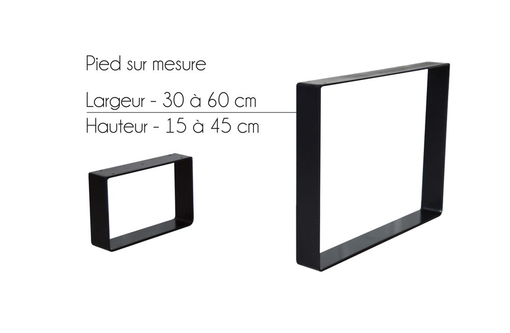 Bancs - Pied fer plat fin sur mesure pour banc, table basse - LA FABRIQUE DES PIEDS