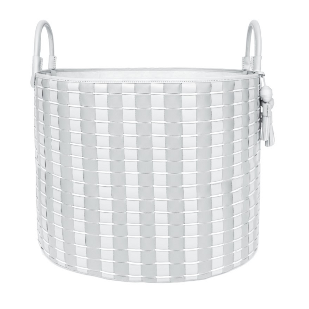 Objets de décoration - Panier Paraty en cuir tressé degradé - ELISA ATHENIENSE HOME