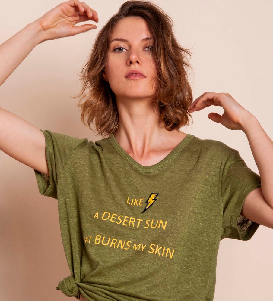 Apparel - Tshirt LIKE A DESERT SUN - MADLUV CASHMERE GOES POP