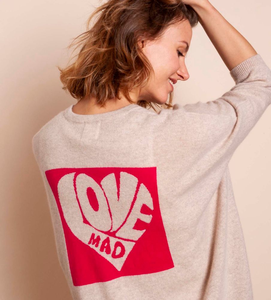 Apparel - Cardigan LOVE - MADLUV CASHMERE GOES POP