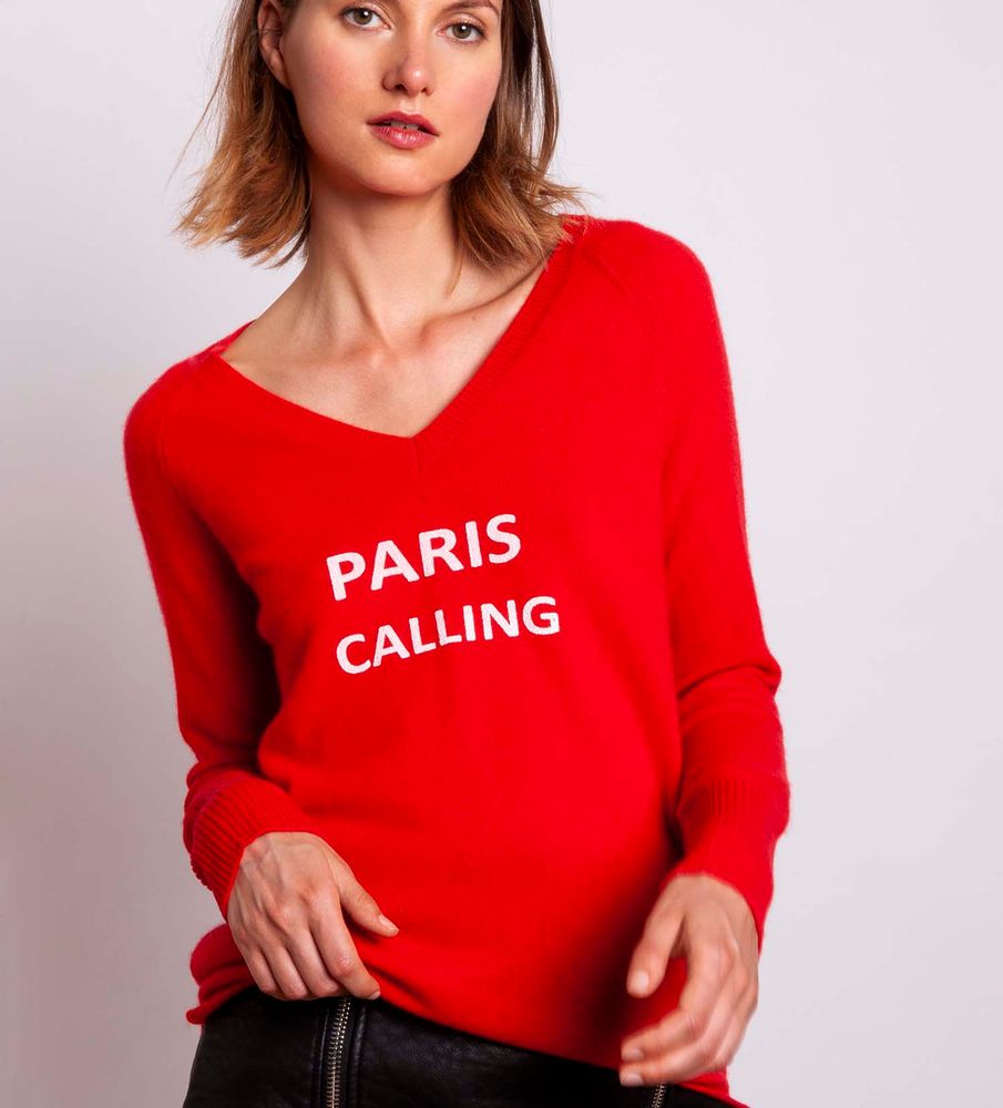 Prêt-à-porter - Pull PARIS CALLING - MADLUV CASHMERE GOES POP