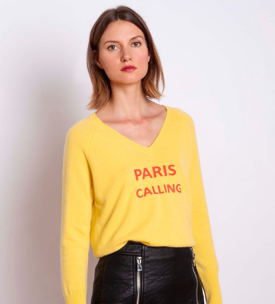 Prêt-à-porter - Pull PARIS CALLING - MADLUV CASHMERE GOES POP